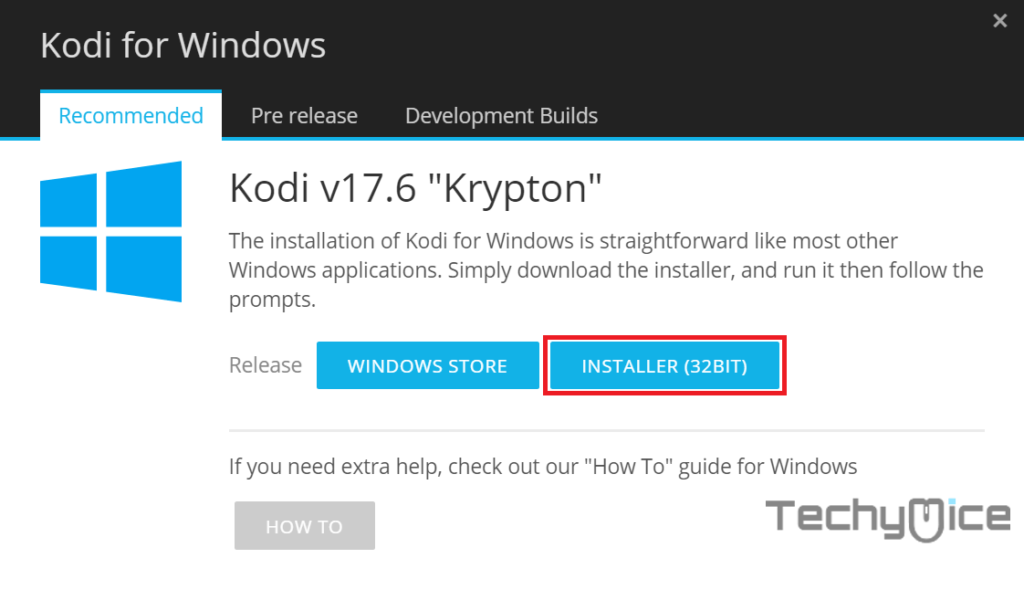 Install Kodi on Windows