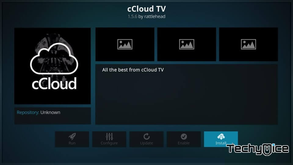 Install cCloud TV Addon
