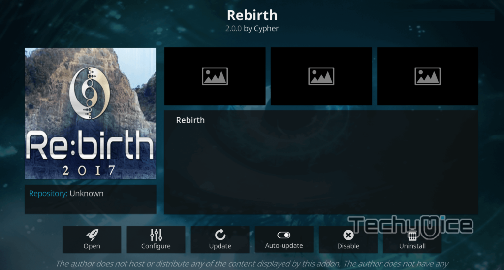 Install Rebirth Kodi Addon