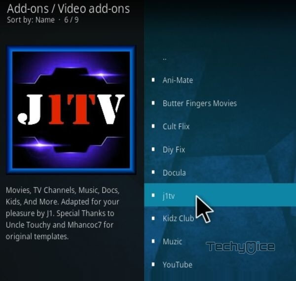 J1TV Kodi Addon