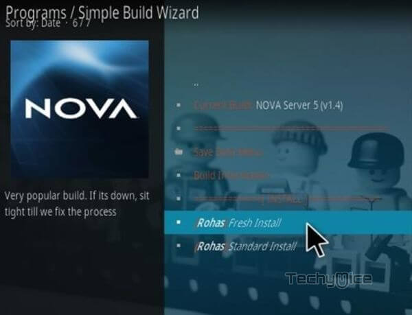 Nova Build on Kodi