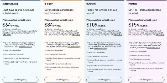 DirecTV App Plans and Pricing